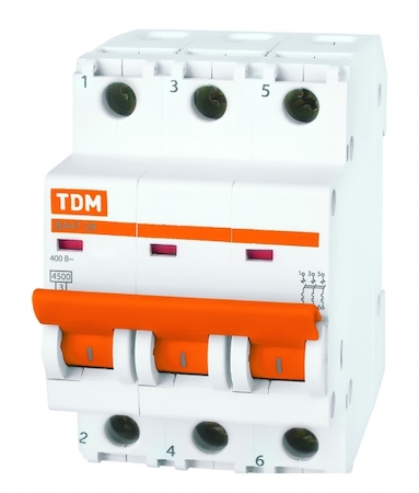 TDM ELECTRIC SQ0206-0110 Авт. выкл.ВА47-29 3Р 20А 4,5кА х-ка С TDM